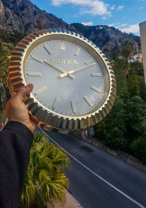 coin clock rolex|rolex wall clock real.